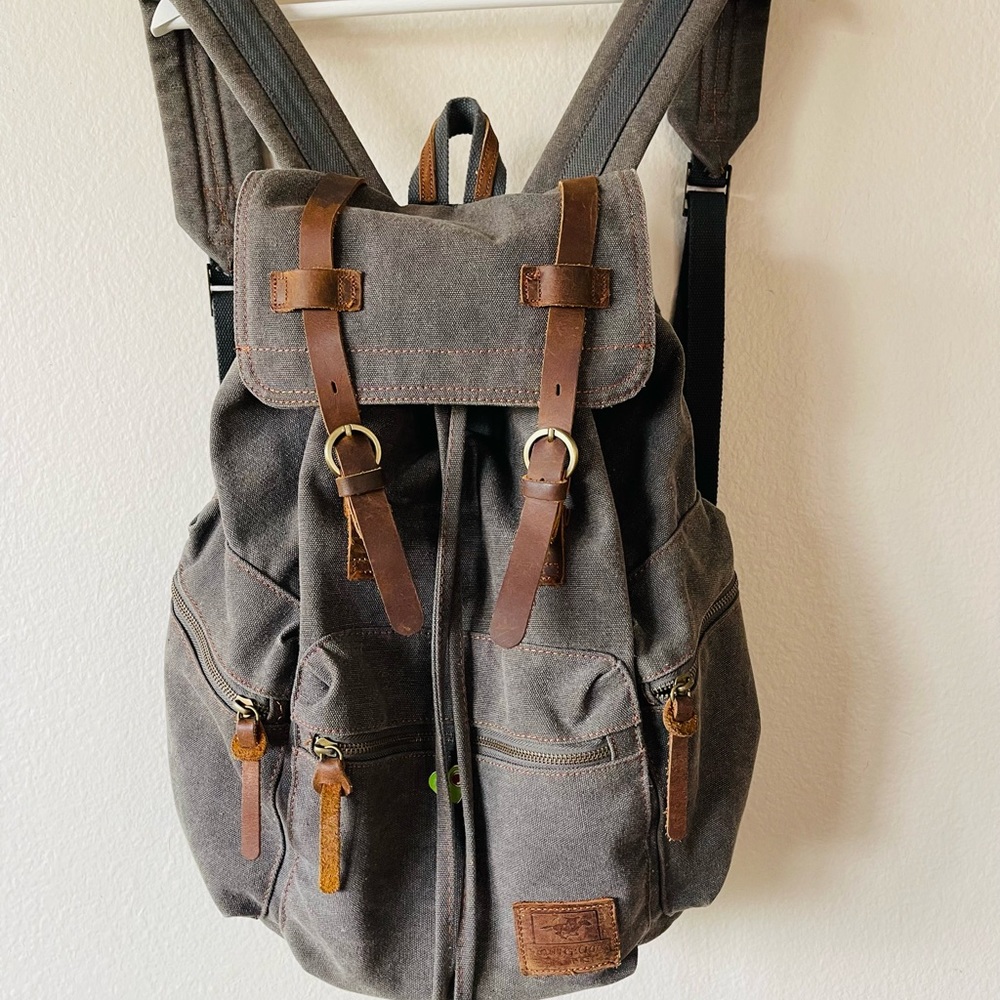 Vintage canvas backpack